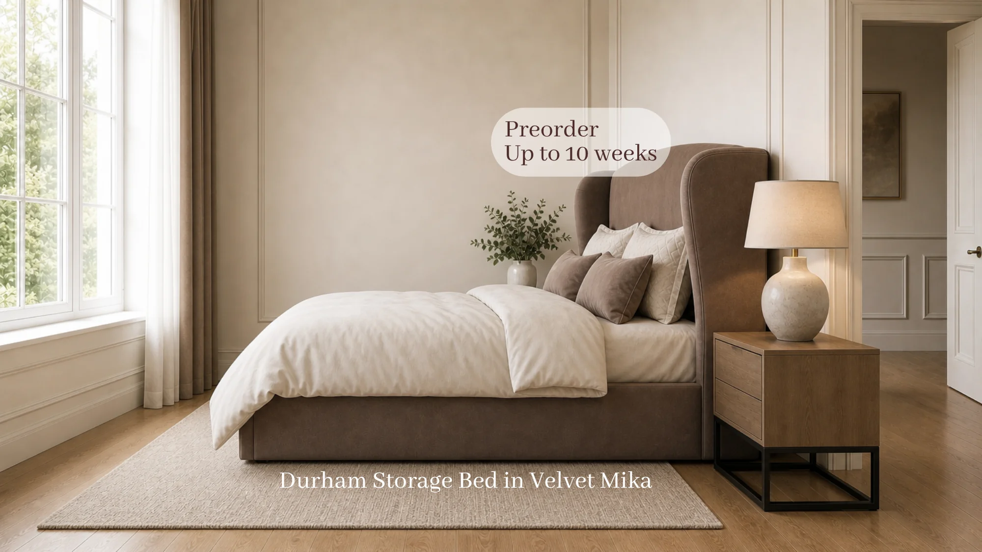 Stocked Durham 5’0 King Size Storage Velvet Mika - Image 2
