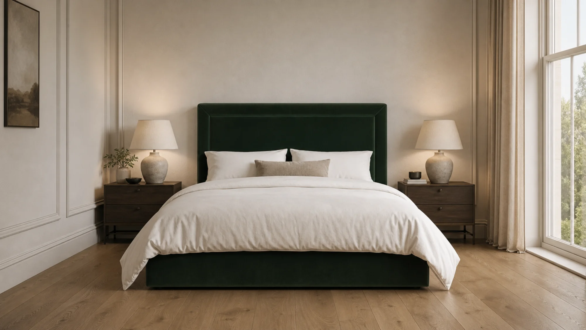 Stocked Piper 5’0 King Size Storage Velvet Dark Green